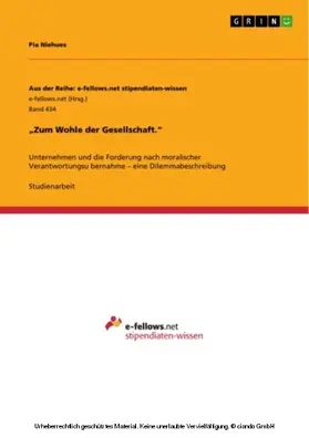 Niehues |  „Zum Wohle der Gesellschaft.“ | eBook | Sack Fachmedien