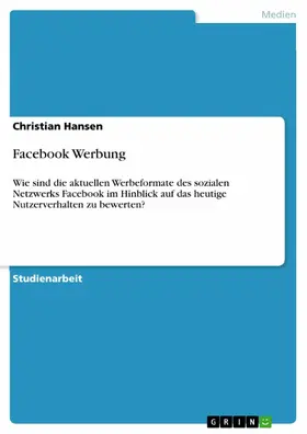 Hansen |  Facebook Werbung | eBook | Sack Fachmedien