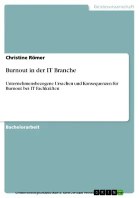Römer |  Burnout in der IT Branche | eBook | Sack Fachmedien