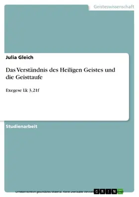Gleich |  Das Verständnis des Heiligen Geistes und die Geisttaufe | eBook | Sack Fachmedien