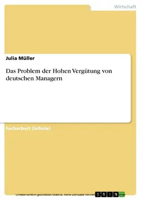 Müller |  Das Problem der Hohen Vergütung von deutschen Managern | eBook | Sack Fachmedien
