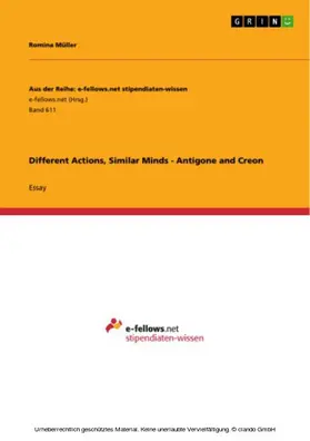 Müller |  Different Actions, Similar Minds - Antigone and Creon | eBook | Sack Fachmedien