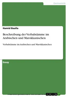 Baalla |  Beschreibung der Verbalstämme im Arabischen und Marokkanischen | eBook | Sack Fachmedien