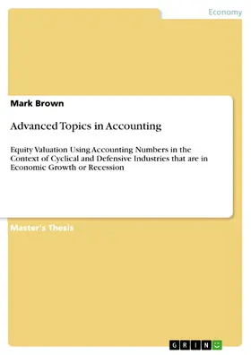 Brown |  Advanced Topics in Accounting | eBook | Sack Fachmedien