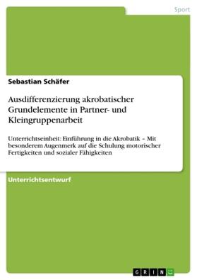 Schäfer | Ausdifferenzierung akrobatischer Grundelemente in Partner- und Kleingruppenarbeit | Buch | 978-3-656-43487-0 | sack.de