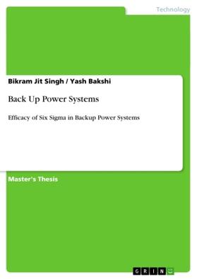Bakshi / Singh |  Back Up Power Systems | Buch |  Sack Fachmedien
