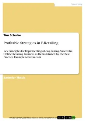 Schulze |  Profitable Strategies in E-Retailing | eBook | Sack Fachmedien