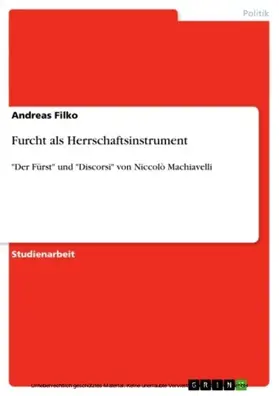 Filko |  Furcht als Herrschaftsinstrument | eBook | Sack Fachmedien