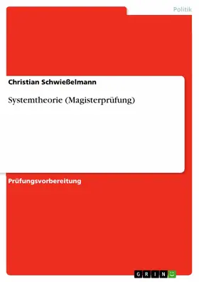 Schwießelmann |  Systemtheorie (Magisterprüfung) | eBook | Sack Fachmedien