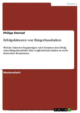 Sternad |  Erfolgsfaktoren von Bürgerhaushalten | eBook | Sack Fachmedien