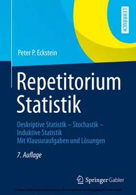 Eckstein | Repetitorium Statistik | E-Book | www2.sack.de
