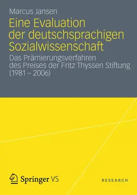 Jansen |  Eine Evaluation der deutschsprachigen Sozialwissenschaft | Buch |  Sack Fachmedien