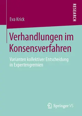 Krick |  Verhandlungen im Konsensverfahren | Buch |  Sack Fachmedien