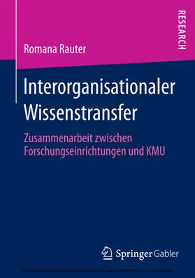 Rauter | Interorganisationaler Wissenstransfer | E-Book | sack.de