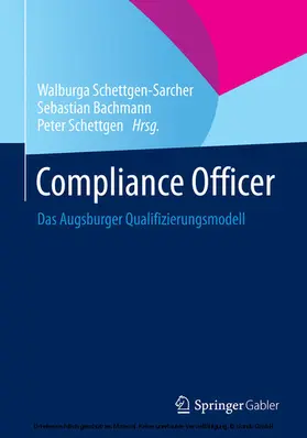 Schettgen-Sarcher / Bachmann / Schettgen |  Compliance Officer | eBook | Sack Fachmedien