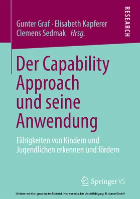 Graf / Kapferer / Sedmak |  Der Capability Approach und seine Anwendung | eBook | Sack Fachmedien