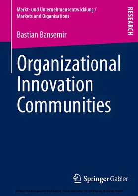 Bansemir | Organizational Innovation Communities | E-Book | sack.de