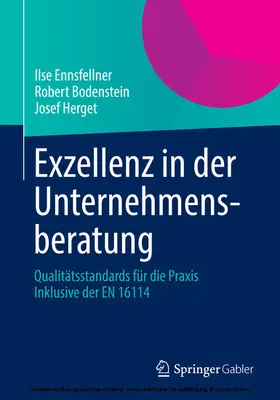 Ennsfellner / Bodenstein / Herget |  Exzellenz in der Unternehmensberatung | eBook | Sack Fachmedien