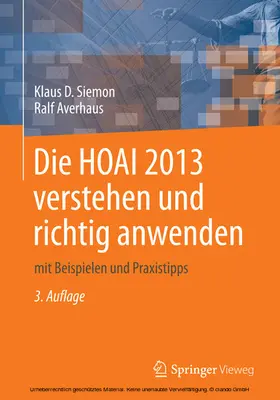 Siemon / Averhaus |  Die HOAI 2013 verstehen und richtig anwenden | eBook | Sack Fachmedien