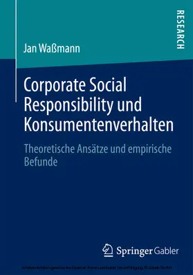 Waßmann |  Corporate Social Responsibility und Konsumentenverhalten | eBook | Sack Fachmedien