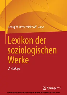 Oesterdiekhoff |  Lexikon der soziologischen Werke | eBook | Sack Fachmedien