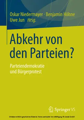 Niedermayer / Höhne / Jun |  Abkehr von den Parteien? | eBook | Sack Fachmedien