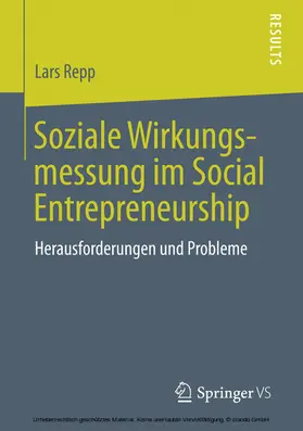 Repp | Soziale Wirkungsmessung im Social Entrepreneurship | E-Book | sack.de