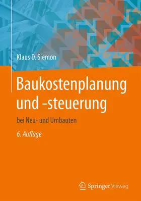 Siemon |  Baukostenplanung und -steuerung | eBook | Sack Fachmedien