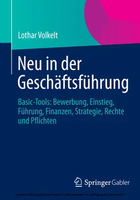 Volkelt |  Neu in der Geschäftsführung | eBook | Sack Fachmedien