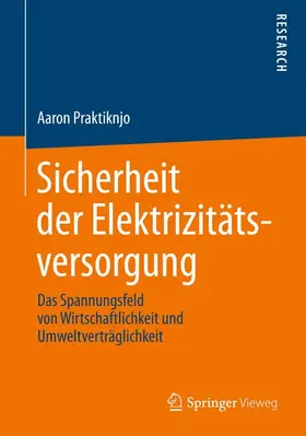 Praktiknjo |  Sicherheit der Elektrizitätsversorgung | Buch |  Sack Fachmedien