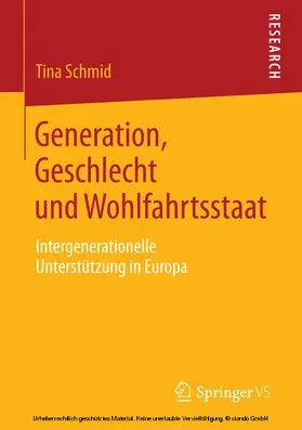 Schmid | Generation, Geschlecht und Wohlfahrtsstaat | E-Book | sack.de