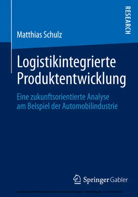 Schulz | Logistikintegrierte Produktentwicklung | E-Book | sack.de