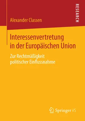 Classen |  Interessenvertretung in der Europäischen Union | eBook | Sack Fachmedien