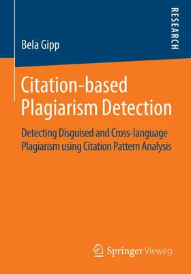 Gipp |  Citation-based Plagiarism Detection | Buch |  Sack Fachmedien