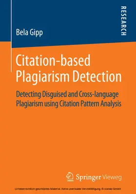 Gipp | Citation-based Plagiarism Detection | E-Book | sack.de