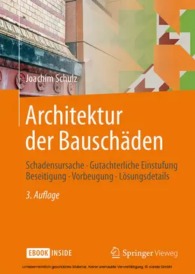 Schulz |  Architektur der Bauschäden | eBook | Sack Fachmedien