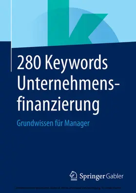 280 Keywords Unternehmensfinanzierung | E-Book | www2.sack.de