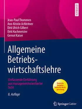 Thommen / Achleitner / Gilbert |  Allgemeine Betriebswirtschaftslehre | eBook | Sack Fachmedien