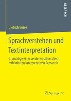 Busse |  Sprachverstehen und Textinterpretation | Buch |  Sack Fachmedien