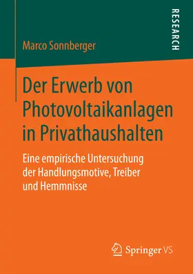 Sonnberger |  Der Erwerb von Photovoltaikanlagen in Privathaushalten | eBook | Sack Fachmedien