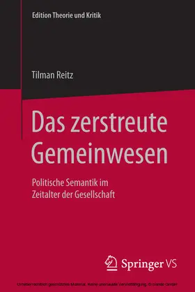 Reitz |  Das zerstreute Gemeinwesen | eBook | Sack Fachmedien