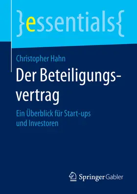 Hahn |  Der Beteiligungsvertrag | eBook | Sack Fachmedien