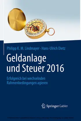 Lindmayer / Dietz | Geldanlage und Steuer 2016 | E-Book | sack.de