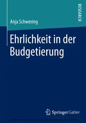 Schwering | Ehrlichkeit in der Budgetierung | E-Book | www2.sack.de