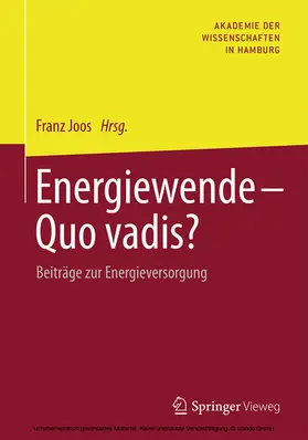 Joos | Energiewende - Quo vadis? | E-Book | www2.sack.de