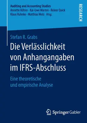 Grabs |  Die Verlässlichkeit von Anhangangaben im IFRS-Abschluss | Buch |  Sack Fachmedien