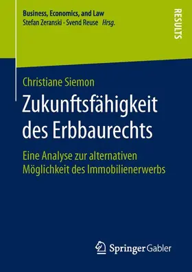 Siemon |  Zukunftsfähigkeit des Erbbaurechts | Buch |  Sack Fachmedien