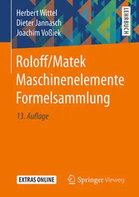 Wittel / Jannasch / Voßiek |  Roloff/Matek Maschinenelemente Formelsammlung | eBook | Sack Fachmedien