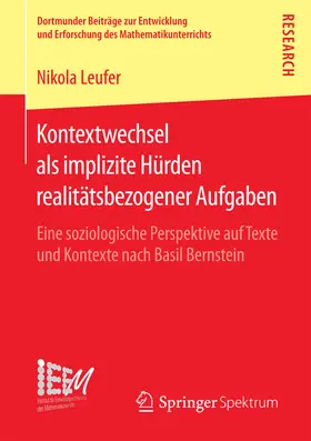 Leufer |  Kontextwechsel als implizite Hürden realitätsbezogener Aufgaben | eBook | Sack Fachmedien