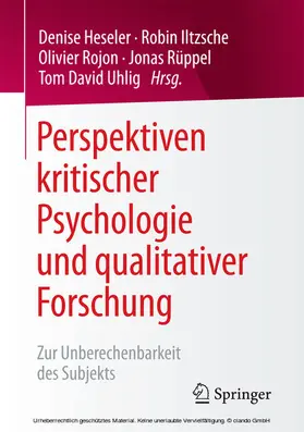 Heseler / Iltzsche / Rojon | Perspektiven kritischer Psychologie und qualitativer Forschung | E-Book | sack.de